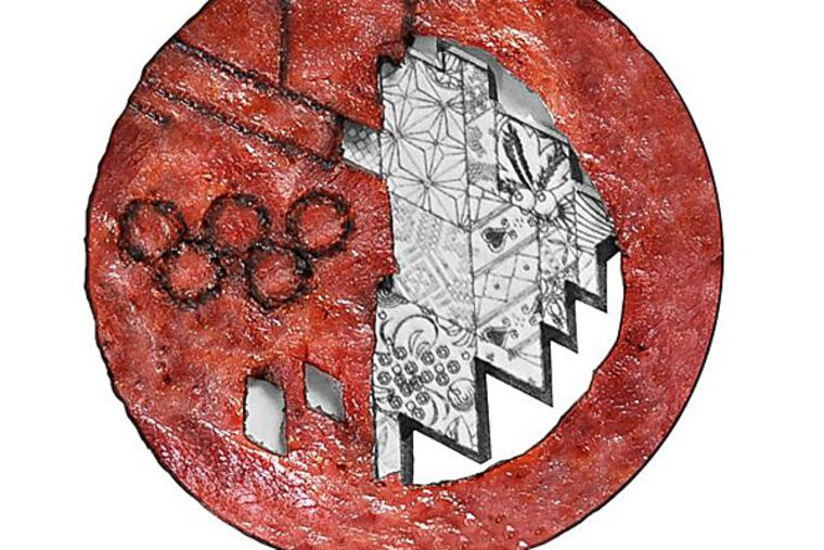 The Olympic medal made of bacon for Sage Kotsenburg.
