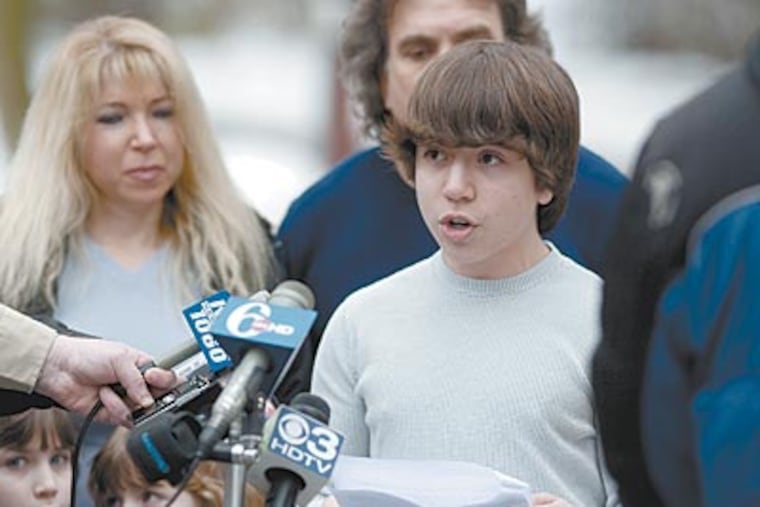Blake Robbins, 15, sued over a Web cam photo taken with security software that wowed Lower Merion district officials. (ED HILLE / Staff Photographer)
