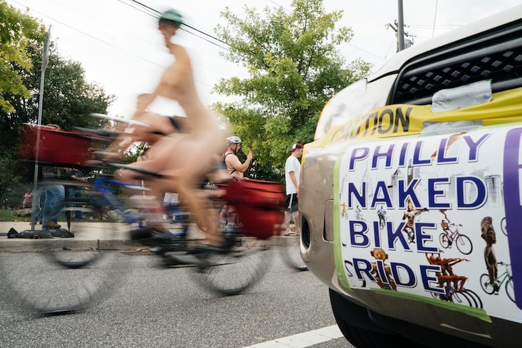 The 6th annual Philly Naked Bike Ride on Saturday, September 6, 2014. (Serge Levin / Philly.com)