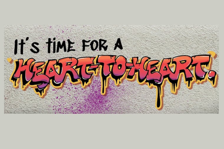 A screenshot from the Philadelphia Department of Public Health's new website for a campaign on the risks of stimulant use and heart disease called "Heart-to-Heart."