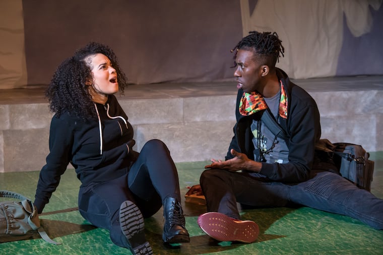 Sydney Banks and Devon Sinclair in TJ LOVES SALLY 4 EVER at Theatre Horizon.