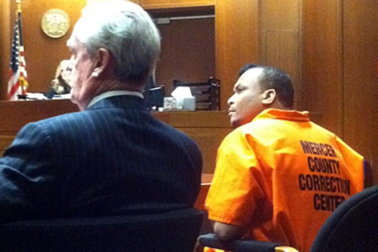 Lenroy Laurance hears his sentence. He and three others were accused of abducting Lyudmila Burshteyn in Philadelphia. He apologized but said the case was built on hearsay. (Jan Hefler / Staff)