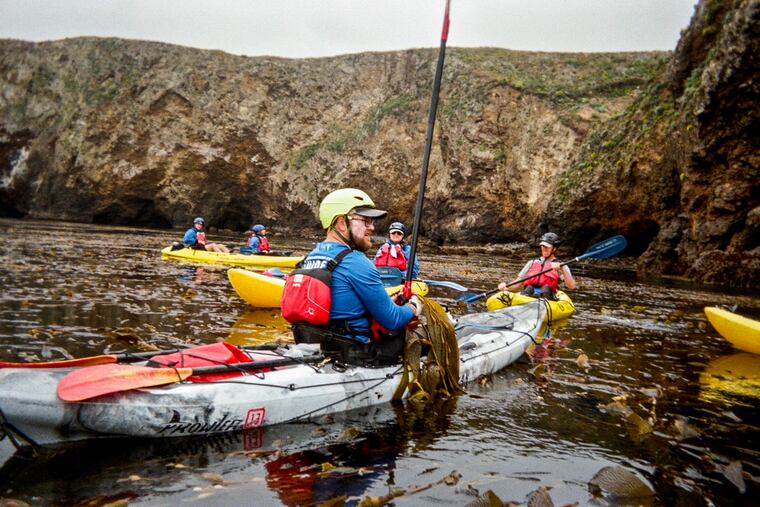 Channel Island Adventure Co. offers kayak tours of sea caves at Santa Cruz Island in Channel Islands National Park.