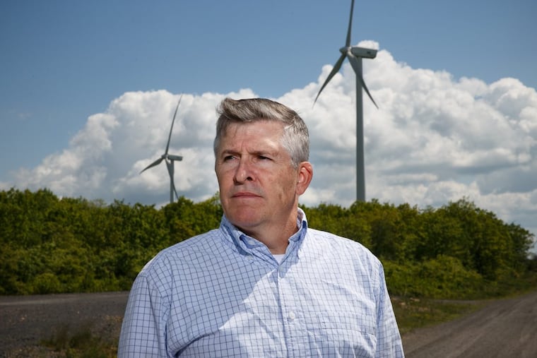 Adam Rousselle hopes wind turbines will supply power for his proposed pumped storage facilities.