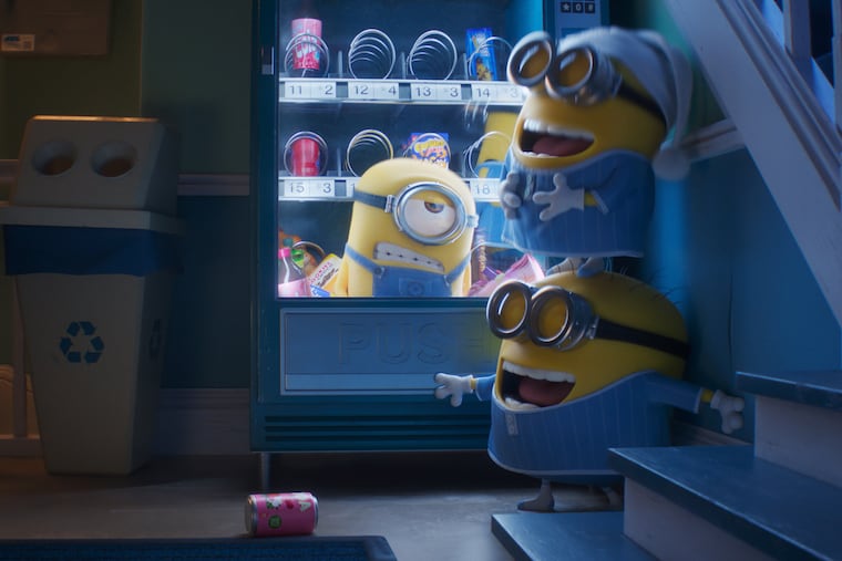 This image released by Illumination Entertainment and Universal Studios shows The Minions in a scene from "Despicable Me 4."