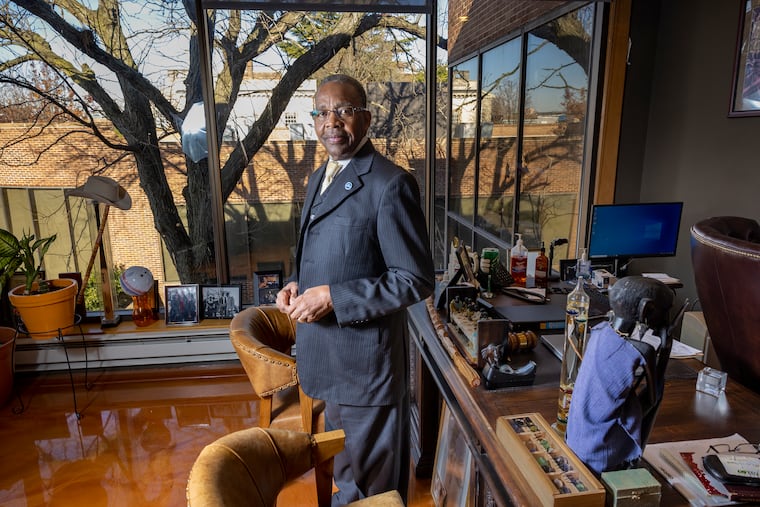 Chester Mayor Thaddeus Kirkland at this City Hall office. He says he inherited a lot of Chester's problems.