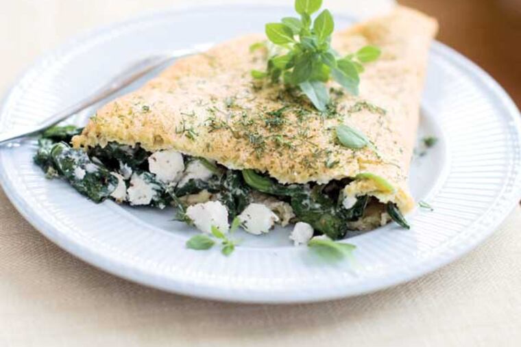 Greek style souffled omelet. (AP Photo/Matthew Mead)