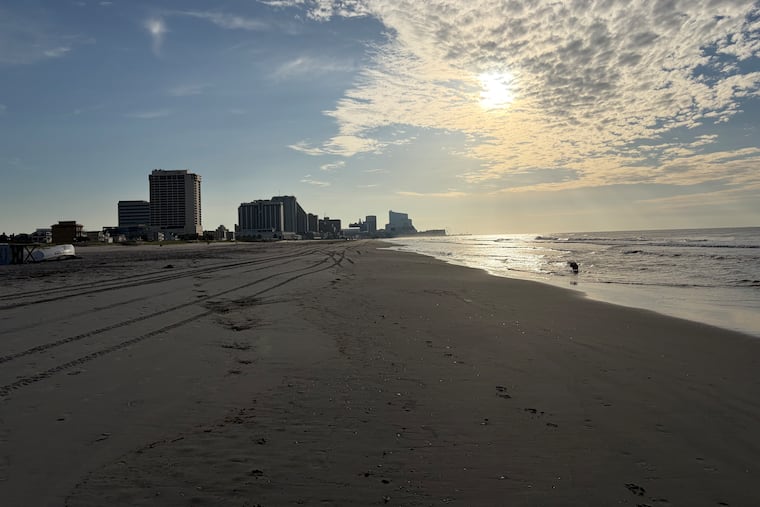 Early morning dog walk in Atlantic City, 6-12-26.