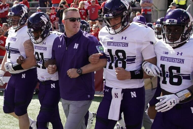 Coach Pat Fitzgerald’s Northwestern team lost to Wisconsin last week.