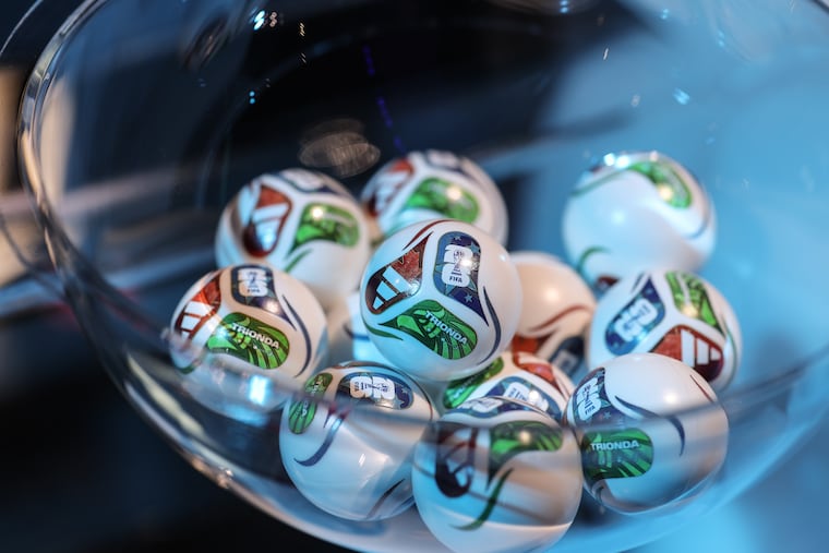 A view of the draw balls at the draw preview for media partners ahead of the FIFA World Cup 2026 Official Draw on Friday.