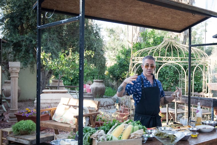 Zahav chef Michael Solomonov at a cooking demo during his "Dinner in the Desert"