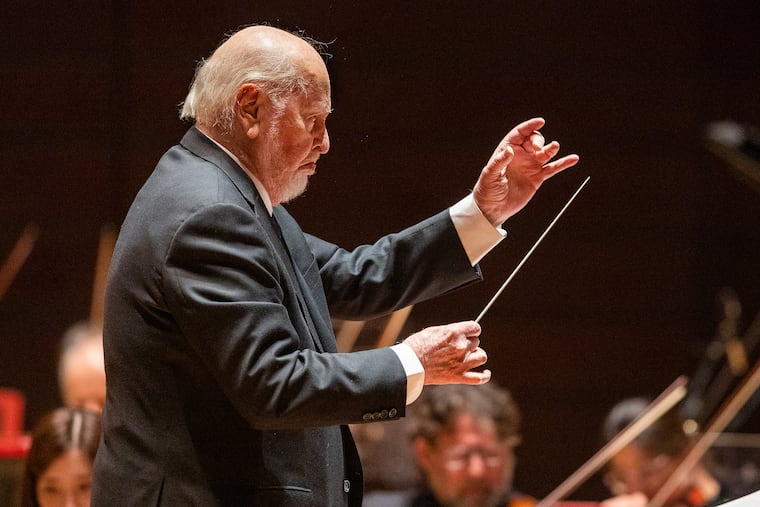 John Williams conducting the Philadelphia Orchestra at the Kimmel Center, Feb. 20, 2024.