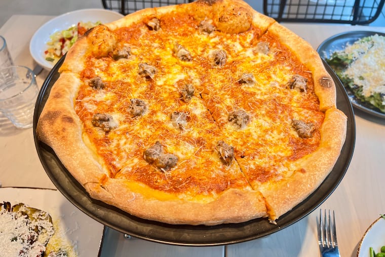 Spicy sausage Bolognese pizza at Corio.