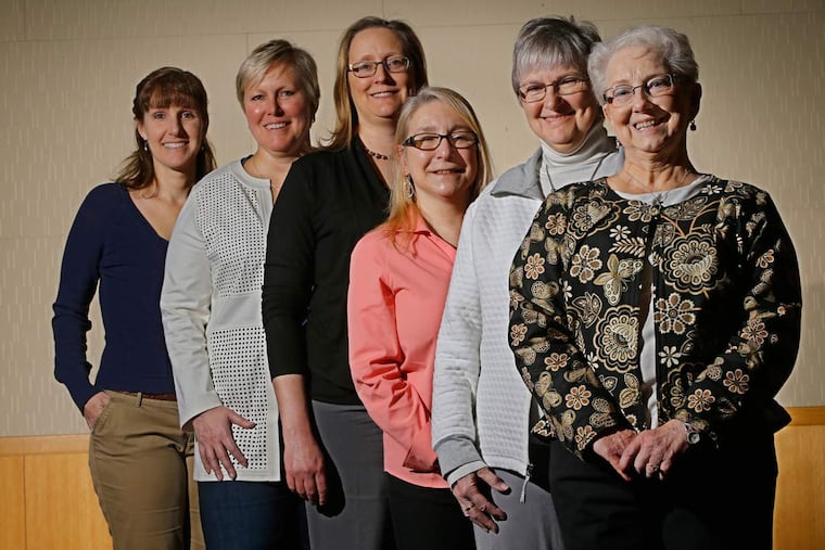 With kidney disease prevalent in their family, (from left) Lori Hoffman, Lou Montgomery, Stephanie Chissoe, Debra Warner, Kathleen Barrowclough, and Nancy Pyle all have something else in common: Each now has one kidney.