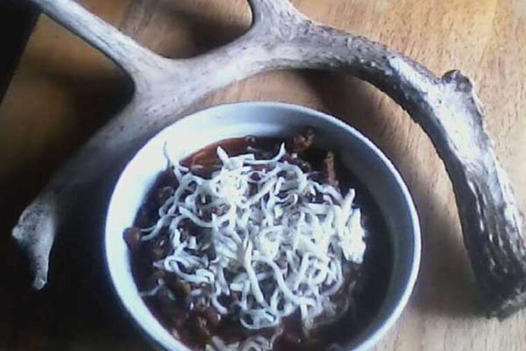 PHOTO: CHUCK MANGIONE Game adds a special something to what might have been just standard, by-the-book chili.