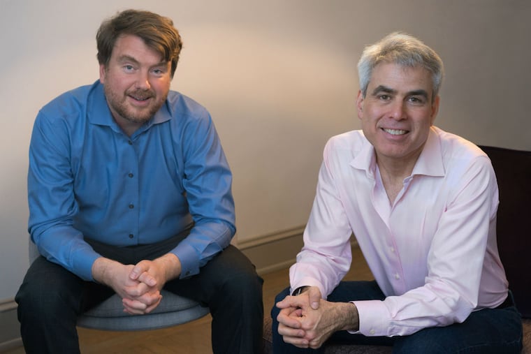 Greg Lukianov (left) and Jonathan Haidt, authors of "The Coddling of the American Mind."