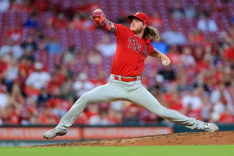 Bailey Falter pitched well against the Cincinnati Reds on Monday night.
