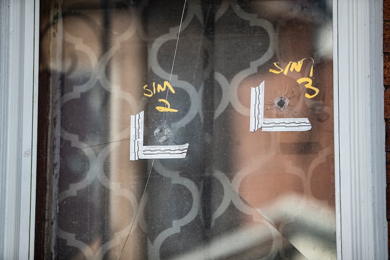 The front window of a home on the 3300 block of Water Street shows where two bullets entered the house the night that Nikolette Rivera, 2, was shot and killed. The man who killed her, Tayvon Thomas, died in prison two months after he was sentenced.
