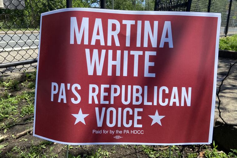 The House Democratic Campaign Committee paid for signs promoting Republican state Rep. Martina White.