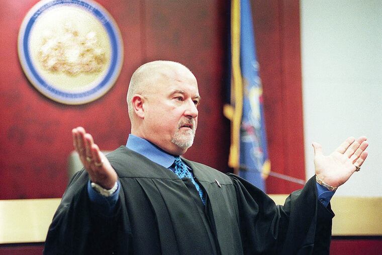 File: Judge Seamus McCaffery at the Criminal Justice Center in Philadelphia.