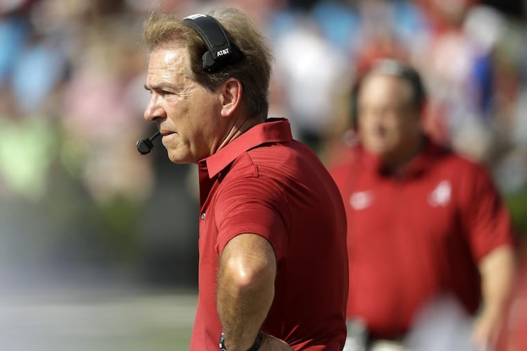 Alabama coach Nick Saban has his team rolling.