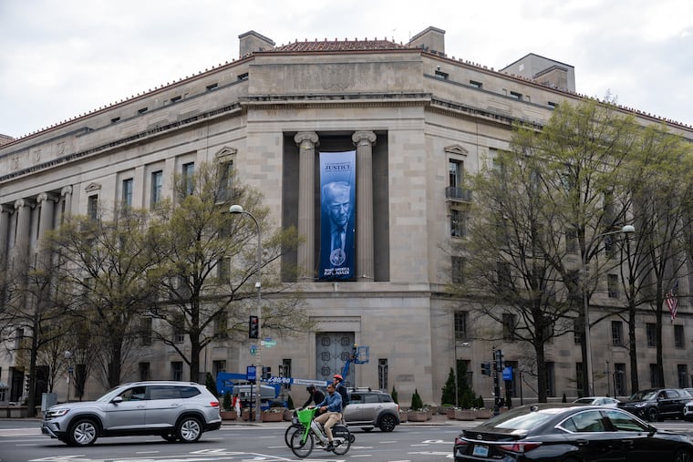 The Department of Justice building in Washington, March 26, 2026.