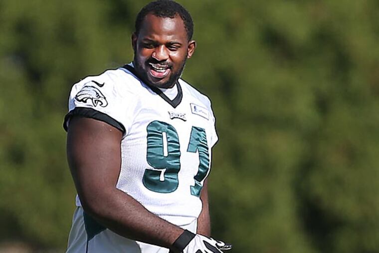 Eagles defensive lineman Fletcher Cox. (David Maialetti/Staff Photographer)