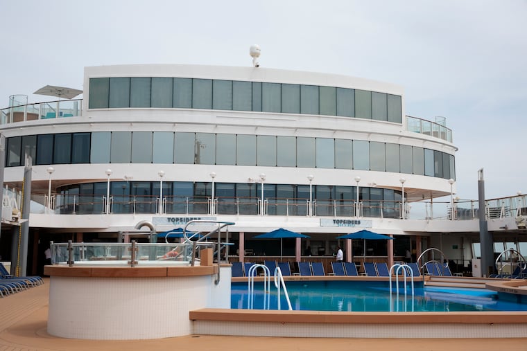 The pool deck aboard the recently-refurbished Norwegian Jewel.