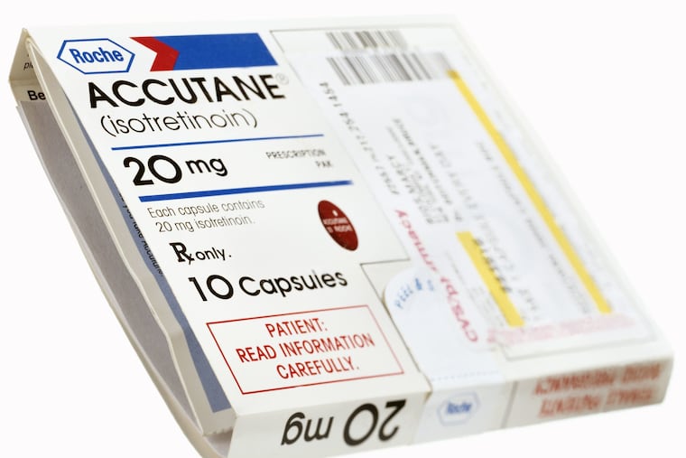 A file photo of a package of Accutane acne treatment. The manufacturer, Hoffmann-La Roche, stopped selling it in 2009, but generic versions of the drug are now on the market.