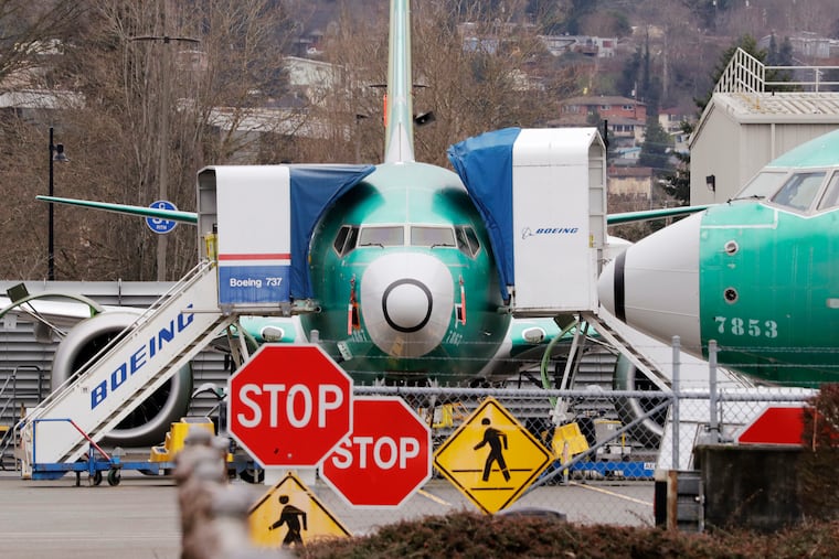A photo of a Boeing 737 Max jet in 2019, after several fatal crashes led to its grounding. The company’s CEO was recently fired amid reports that he will receive at least $62 million on his way out.