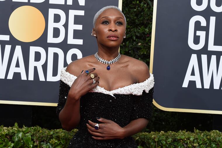 Cynthia Erivo arrives at the 77th annual Golden Globe Awards at the Beverly Hilton Hotel on Sunday, Jan. 5, 2020, in Beverly Hills, Calif. (Photo by Jordan Strauss/Invision/AP)