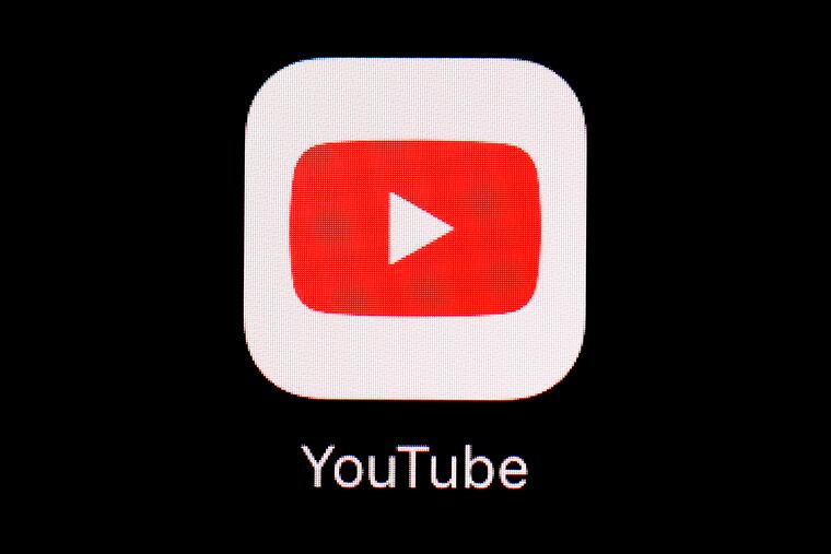 The YouTube app is shown.