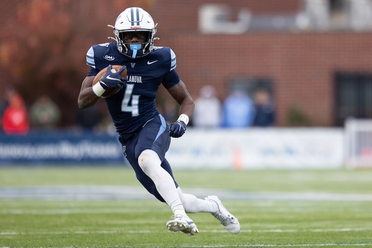 Wildcats running back Ja’briel Mace (4) in a game against Stony Brook on Nov. 15. Villanova fell to Illinois State on Saturday to end its season.