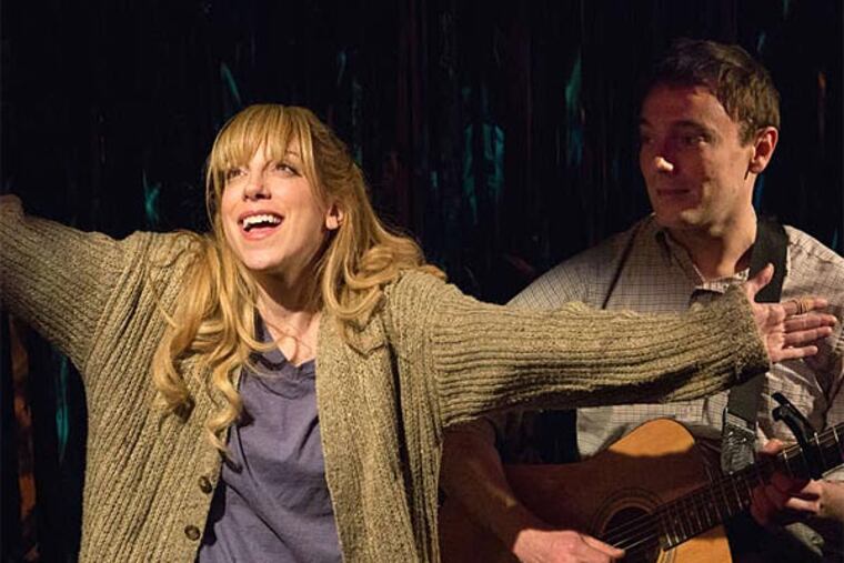 Ellie Mooney and Jered McLenigan in "The Rise and Fall of Little Voice" at the Walnut Street Theater's Independence Studio on 3.