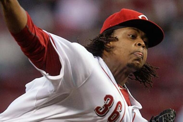 Edison Volquez will start Game 1 of the NLDS for the Reds. (Al Behrman/AP)