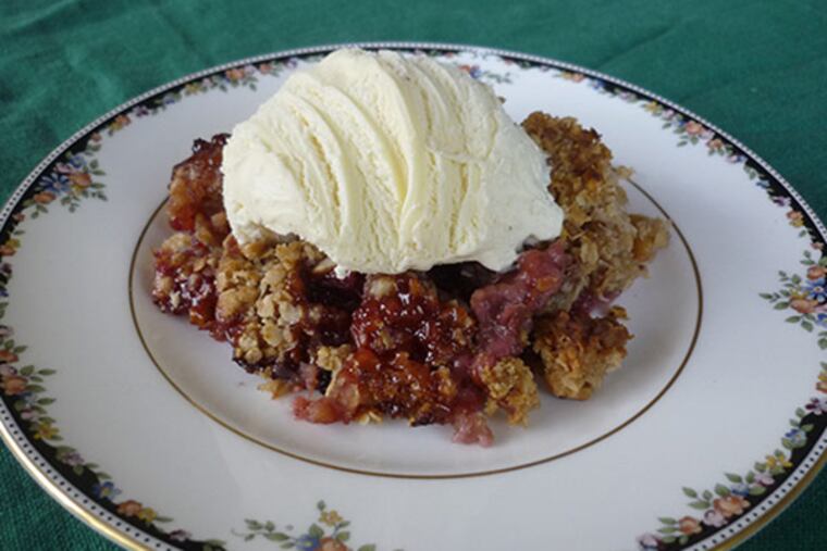 Strawberry rhubarb crisp. (Photo by Jill Capuzzo)
