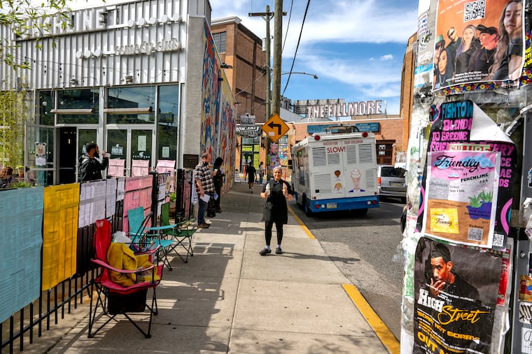 The area around the Fillmore, seen here on Election Day 2025, had been teeming with Roots Picnic-goers most of the evening.