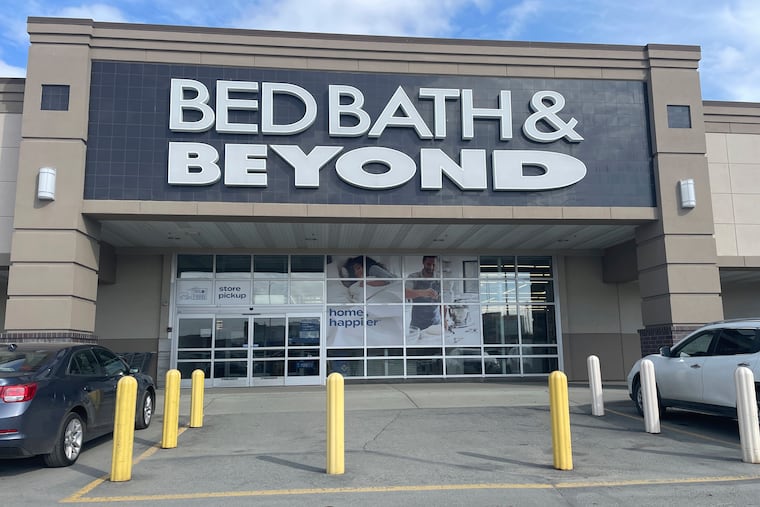 An entrance to a Bed Bath & Beyond store. The company filed for bankruptcy protection on Sunday following years of losses and numerous failed turnaround plans.