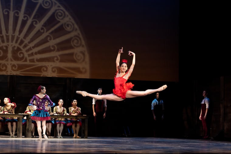Nayara Lopes and Artists of Philadelphia Ballet in “Carmen,” choreography by Angel Corella.