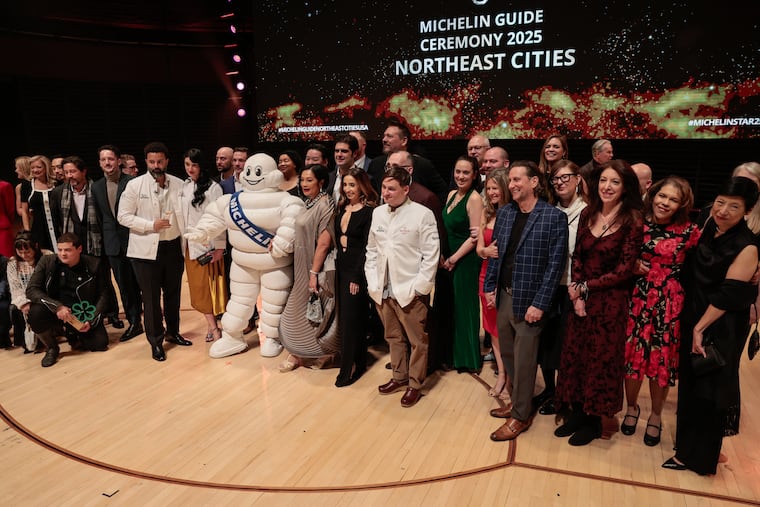 Philadelphia's winning chefs gather on the Kimmel Center stage after the Michelin Guide announcements.