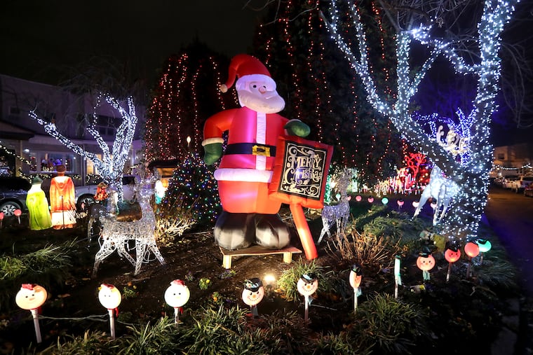Holiday lights on the 2700 block of South Smedley Street.