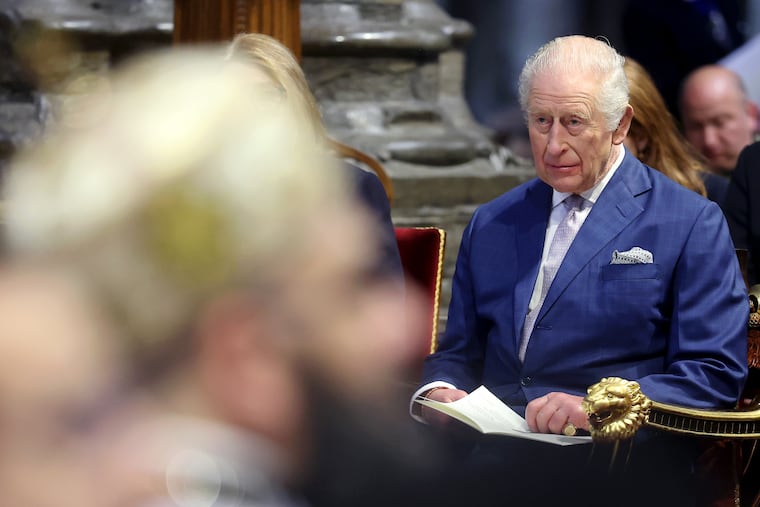Britain's King Charles III attends an Advent Service at Westminster Abbey in London on Wednesday.