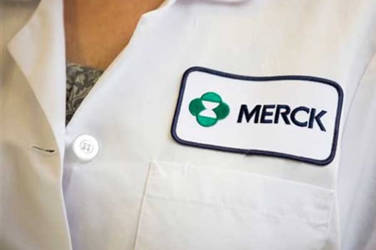 This Thursday, Feb. 28, 2013 photo, shows a Merck scientist's lab coat in West Point, Pa. (AP Photo/Matt Rourke)