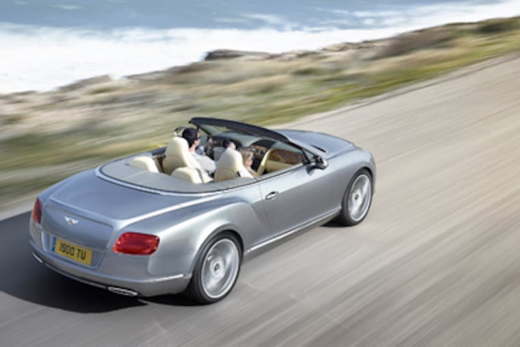 The Bentley Continental GTC convertible.