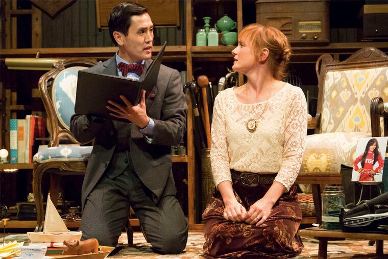 "Auctioning the Ainsleys" at People's Light with Brian Lee Huynh and Julianna Zinkel.