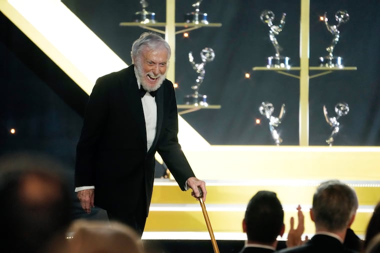 Dick Van Dyke accepts the award for outstanding guest performance in a daytime drama series for "Days of Our Lives" during the 51st Daytime Emmy Awards on Friday, June 7, 2024, at the Westin Bonaventure in Los Angeles.