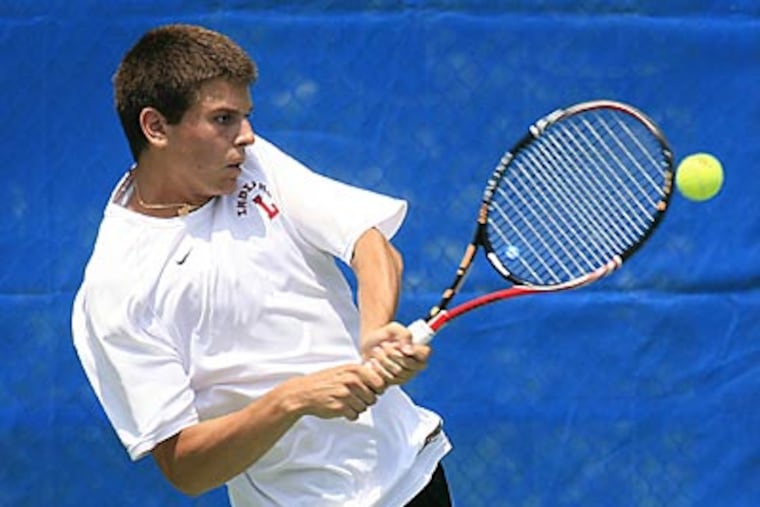Lenape High School player, Nikola Kocovic has been selected as the South Jersey tennis player of the year. (Akira Suwa / Staff Photographer )