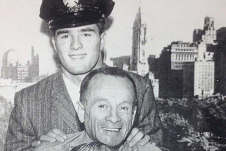 From top, Robert R. Cowden Sr. on the day he graduated from the Fire Academy and his father, Willian N. Cowden.