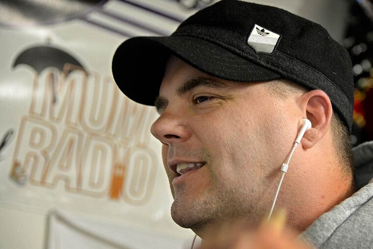 Joe Anderson “broadcasts” — actually, his station is on the Internet — from his South Philadelphia studio.