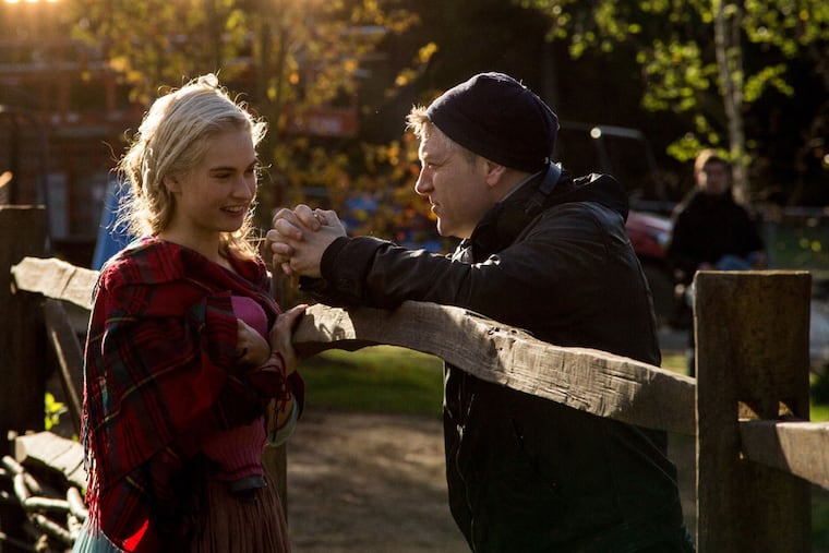 Kenneth Branagh with Lily James on the set of the live-action remake of "Cinderella," which he directed. "I'm always inspired by that which has gone before," he says.